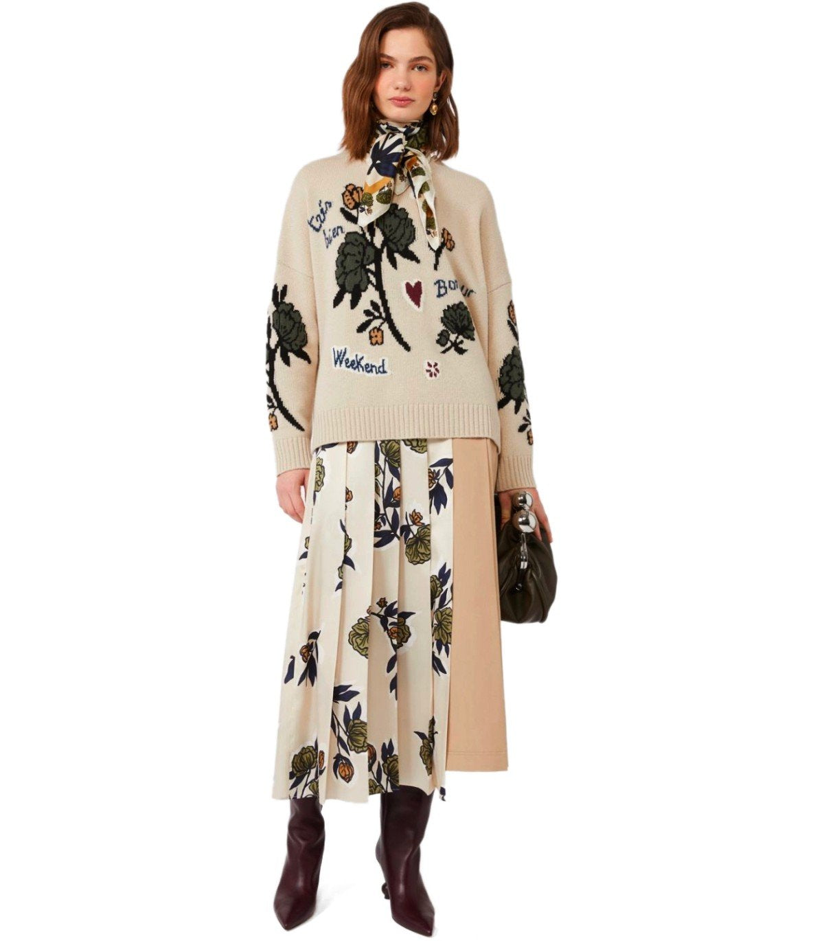 MAGLIONE GIROCOLLO PAVIDI ECRU' MAX MARA WEEKEND