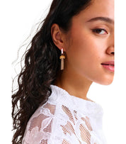 ESSENTIEL ANTWERP HIRIS PINK AND WHITE EARRINGS