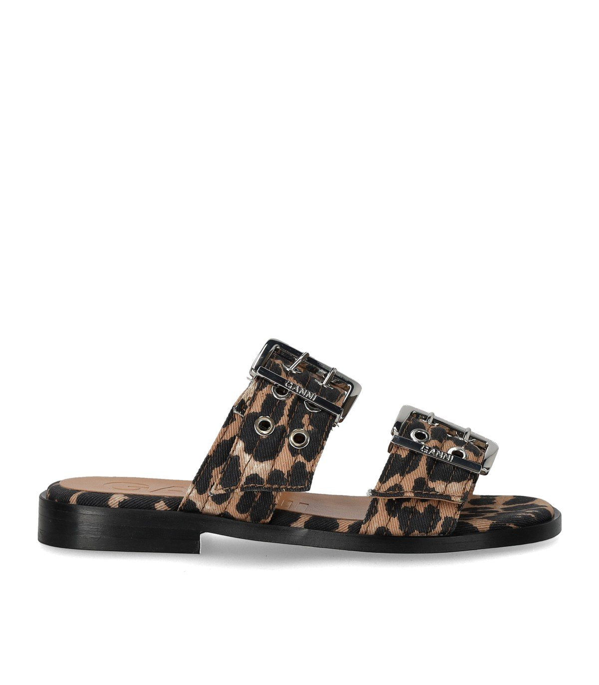 【関税＆送料込み】Ganni Sandal With Buckle GANNI ANIMALIER FLAT SANDAL WITH BUCKLES – FerrarisBoutique