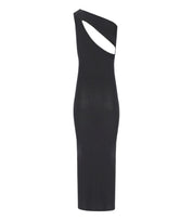 FEDERICA TOSI BLACK CUT-OUT KNITTED DRESS