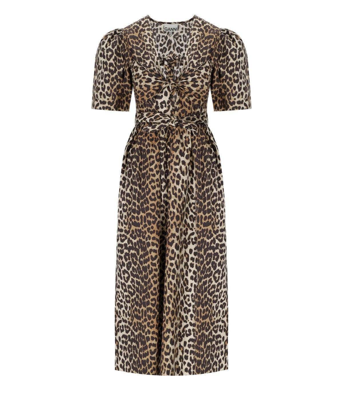 GANNI ANIMALIER MIDI KLEID