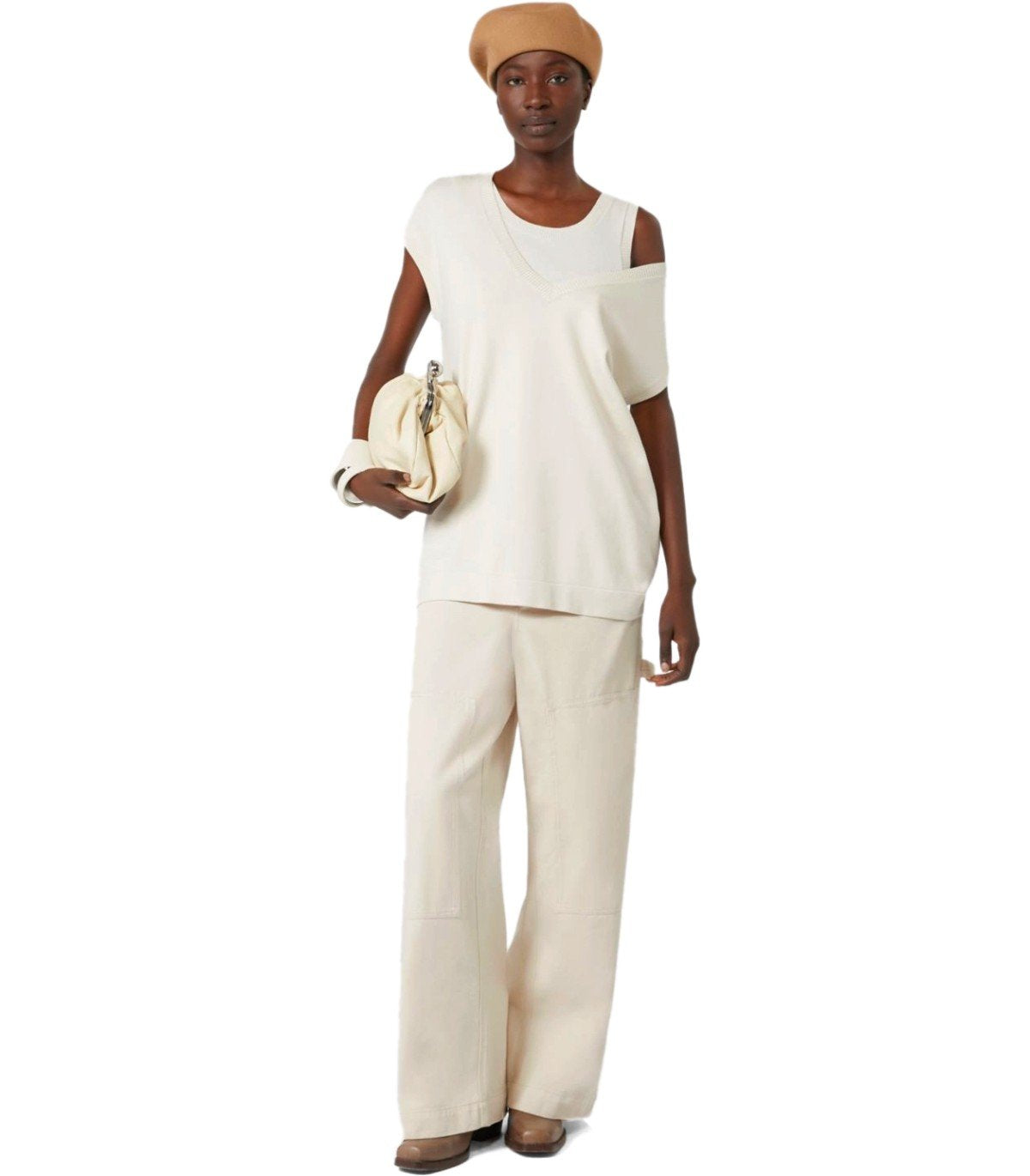 GILET IN MAGLIA OROSEI AVORIO MAX MARA WEEKEND