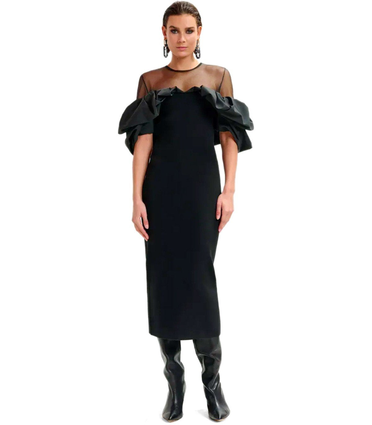 ESSENTIEL ANTWERP ISATIS BLACK DRESS