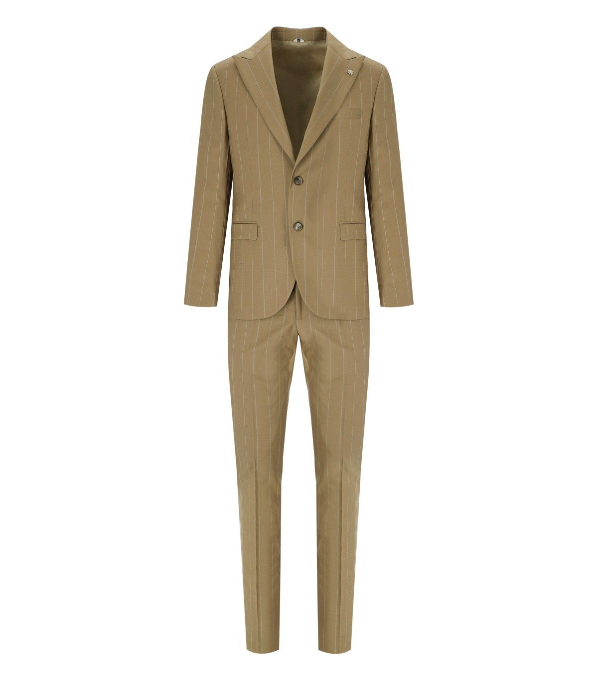 ABITO MONOPETTO GESSATO BEIGE MANUEL RITZ