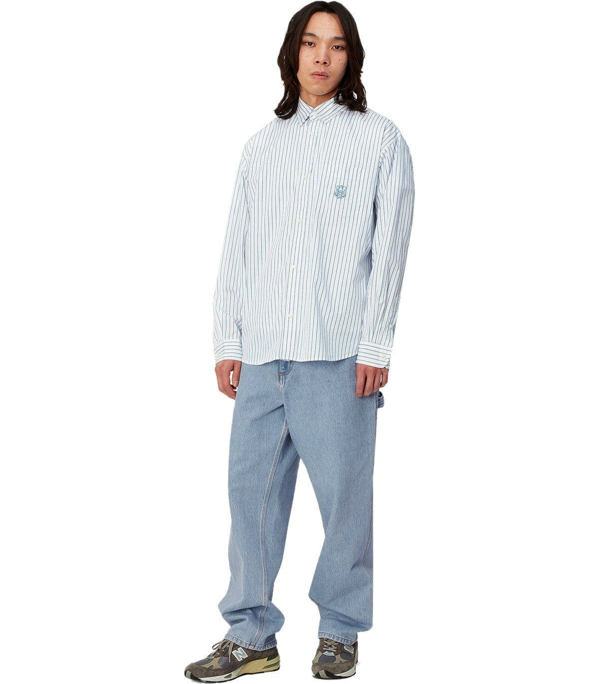 CARHARTT WIP LIGHT BLUE SINGLE KNEE JEANS