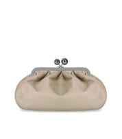 MAX MARA WEEKEND PASTICCINO CUBICO MEDIUM SAND CLUTCH BAG