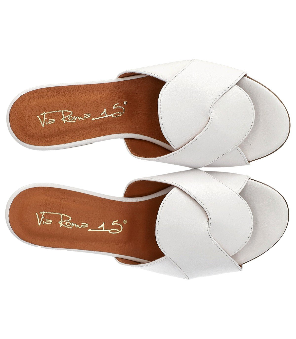 VIA ROMA 15 WHITE SLIDE