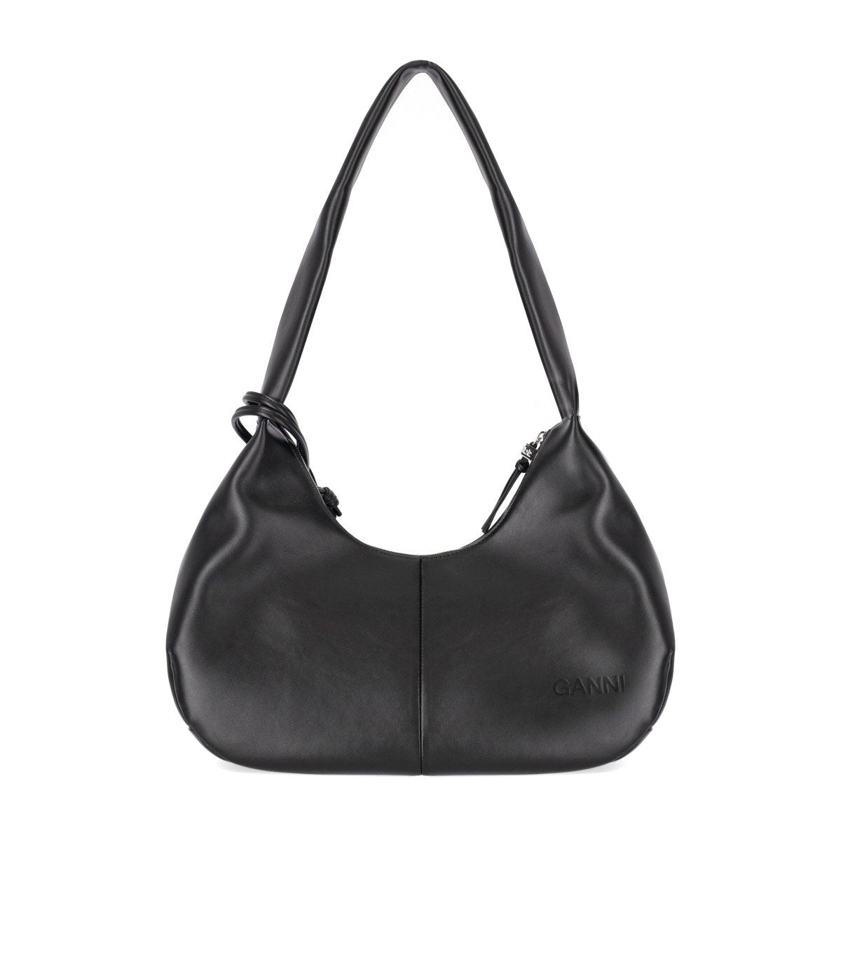 GANNI HOBO BLACK MEDIUM SHOULDER BAG