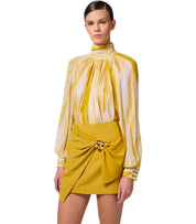 ELISABETTA FRANCHI BUTTER CURRY BLOUSE