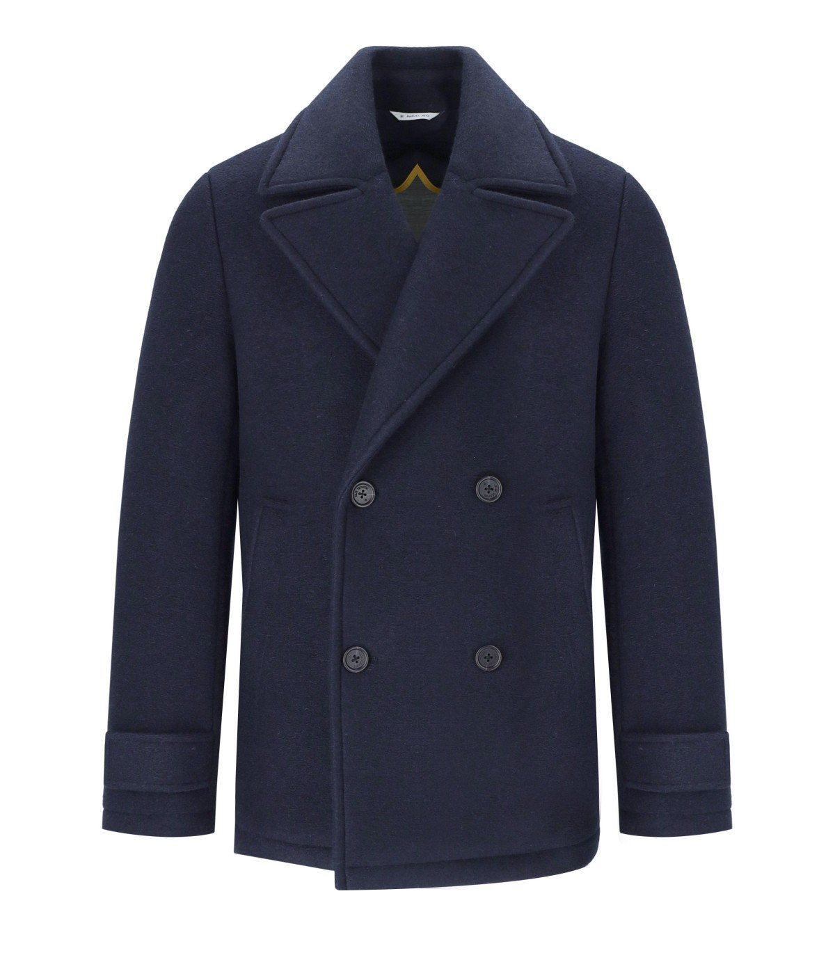 MANUEL RITZ BLUE DOUBLE-BREASTED COAT