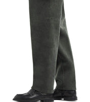EMPORIO ARMANI GREEN RIBBED PANTS