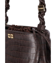 GANNI BOU BROWN BUCKET BAG