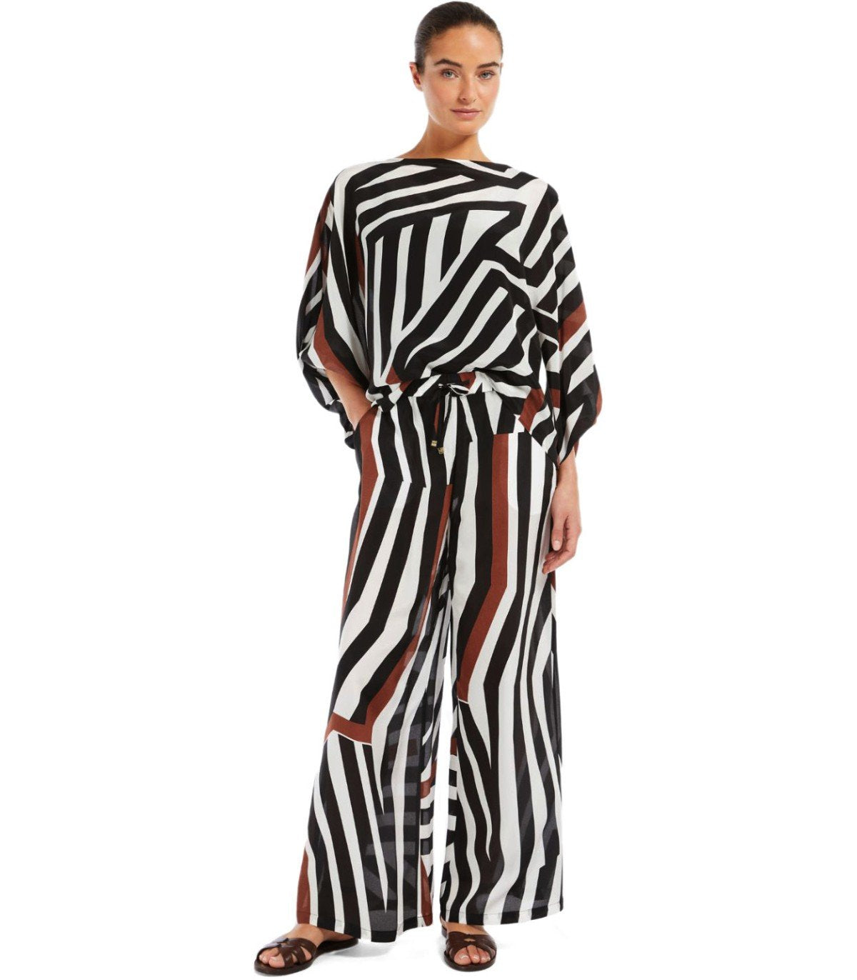 PANTALONE TROPEA CACAO MAX MARA BEACHWEAR