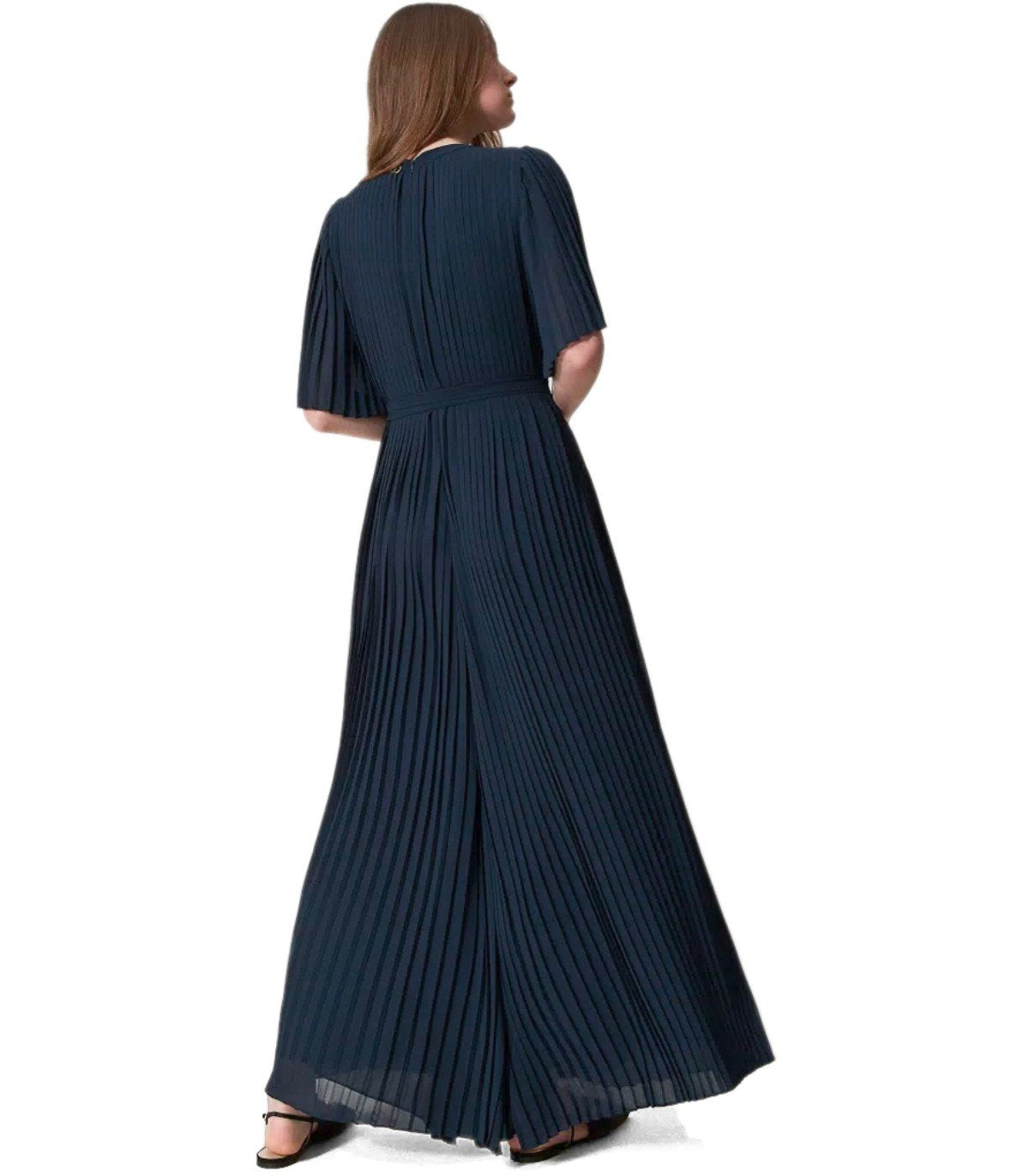 TWINSET DARK BLUE PLEATED JUMPSUIT