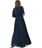 TWINSET DARK BLUE PLEATED JUMPSUIT