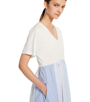 MAX MARA WEEKEND BRONZO WEISSES LANGES KLEID