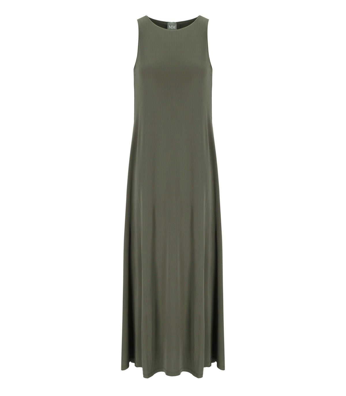 MM MAX MARA ACCENTO KHAKI GREEN LONG DRESS