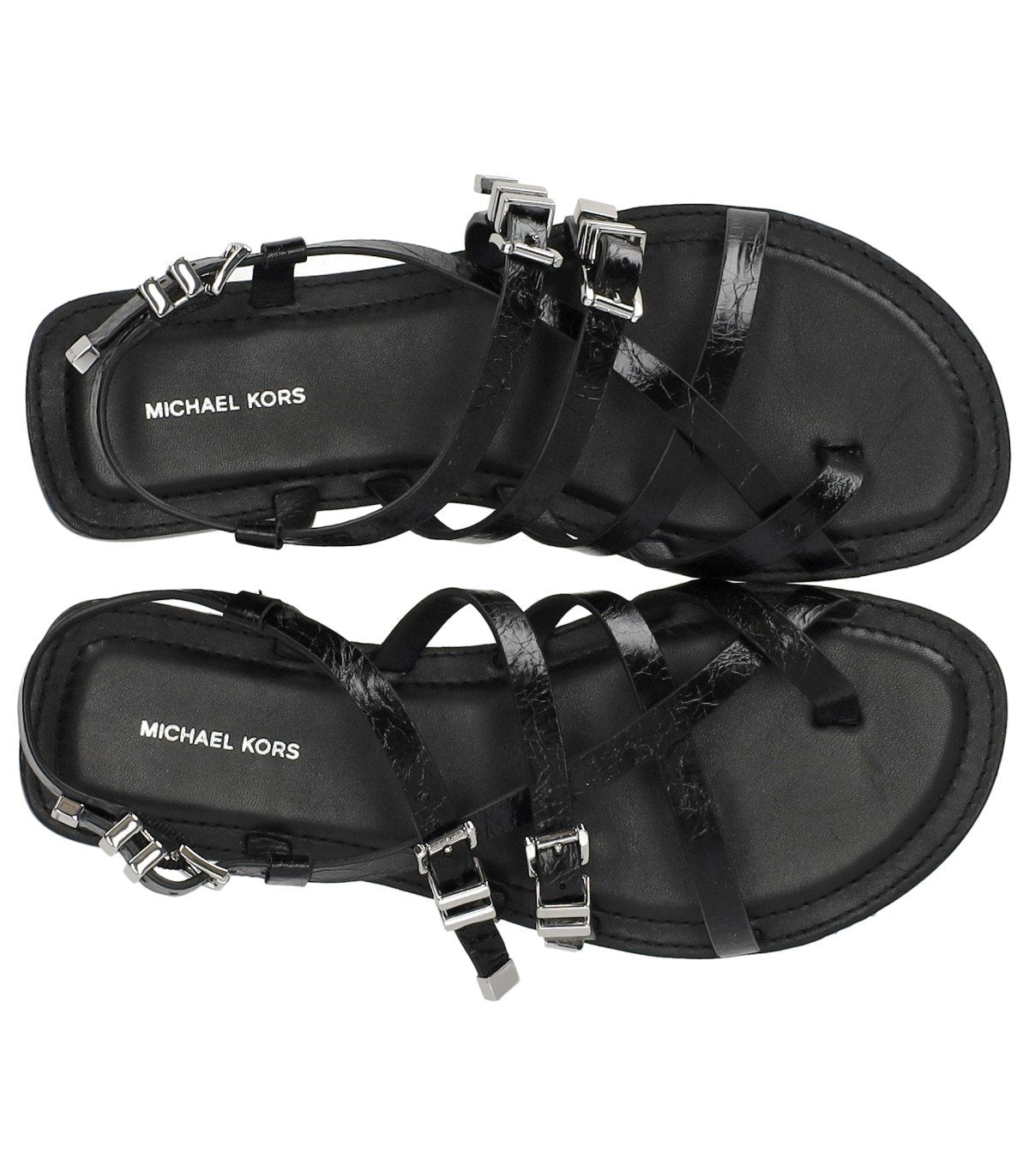 MICHAEL KORS DARRINGTON BLACK FLAT SANDAL