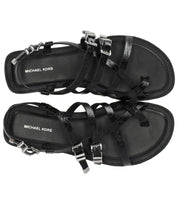 MICHAEL KORS DARRINGTON BLACK FLAT SANDAL