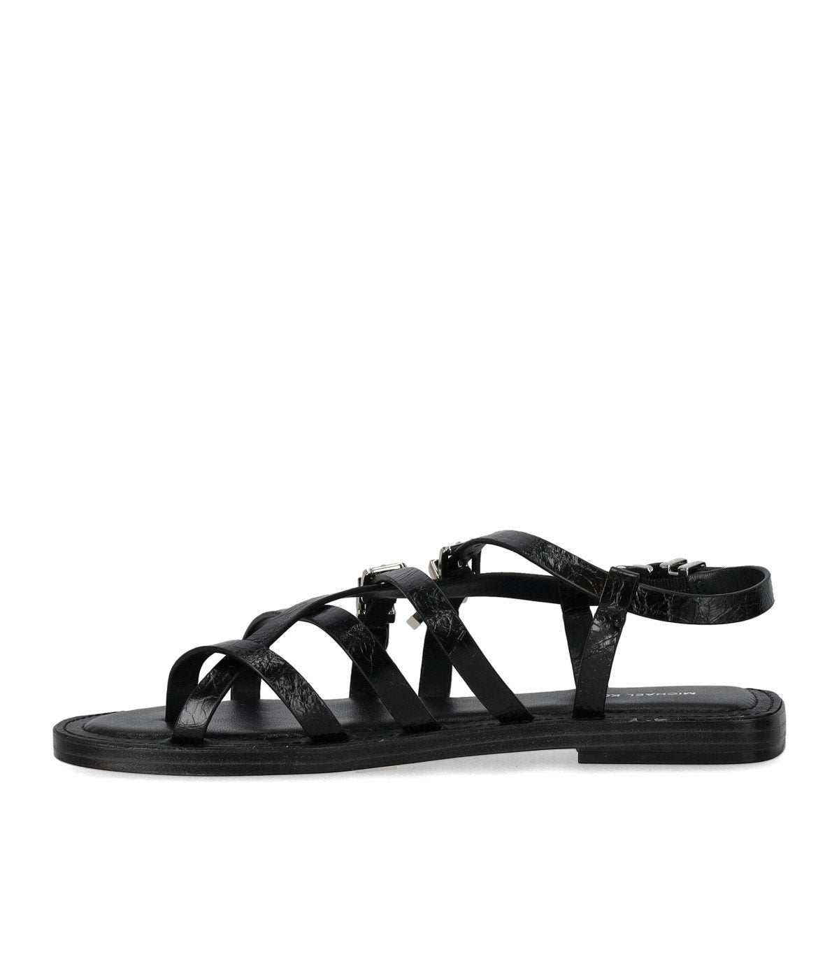 MICHAEL KORS DARRINGTON BLACK FLAT SANDAL