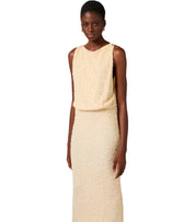 ELISABETTA FRANCHI RED CARPET LEMONADE SEQUINS DRESS