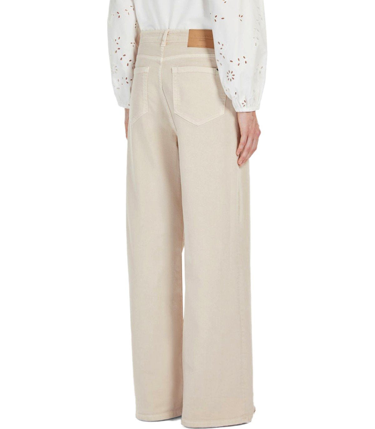 MAX MARA WEEKEND MEDINA SABBIA WIDE LEG JEANS