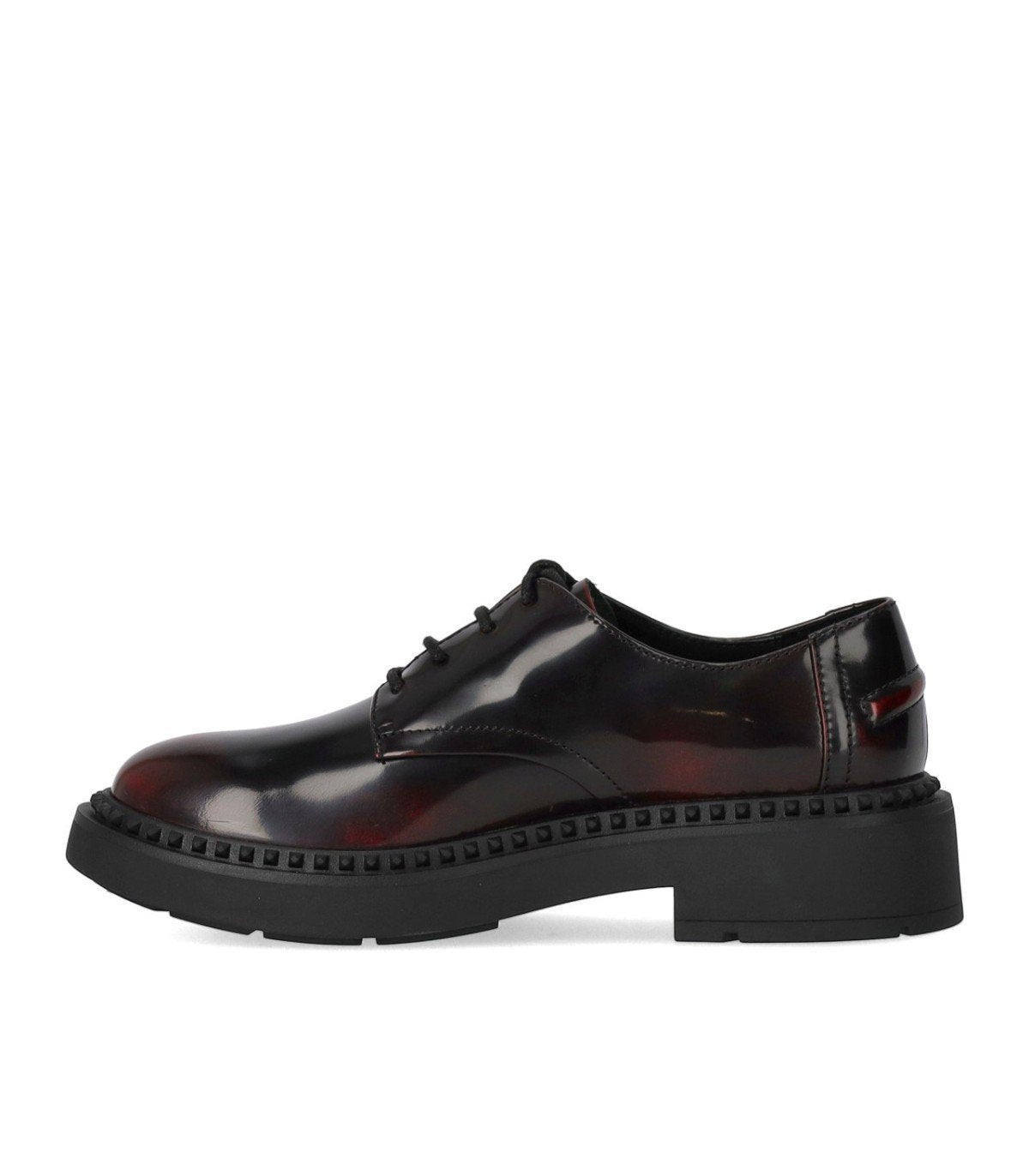 ASH MERCURY BLACK/BURGUNDY LACE-UP SHOE