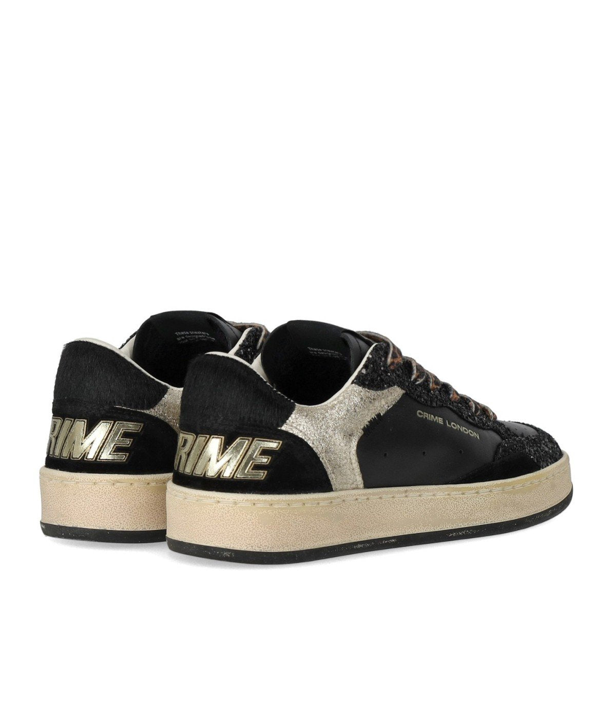 CRIME LONDON SK8 DELUXE BLACK SNEAKER