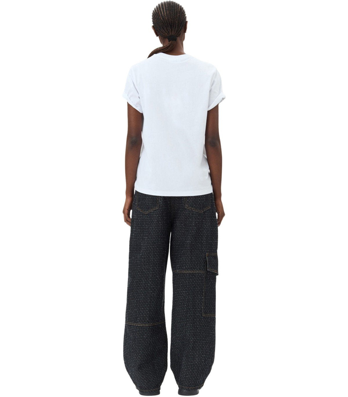 GANNI OVERSIZE WHITE T-SHIRT