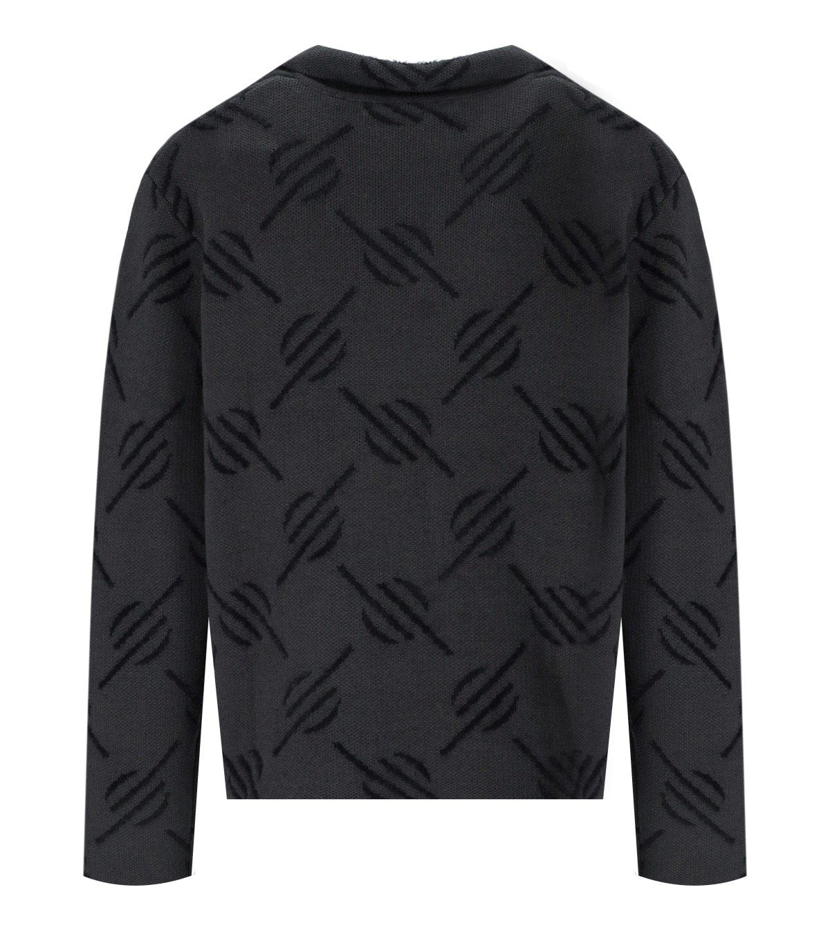 DAILY PAPER KIRABO MONOGRAM DARK GREY CARDIGAN