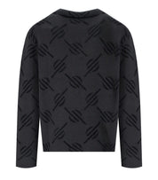 DAILY PAPER KIRABO MONOGRAM DARK GREY CARDIGAN