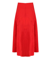 ESSENTIEL ANTWERP HOSANNA RED MIDI SKIRT