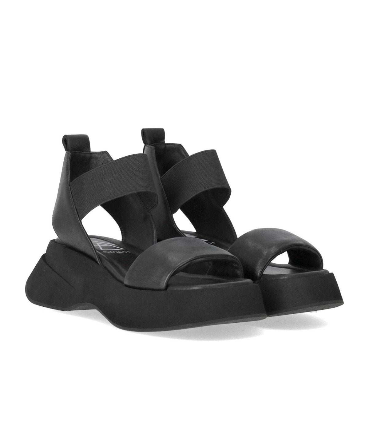ELENA IACHI LENA BLACK PLATFORM SANDAL