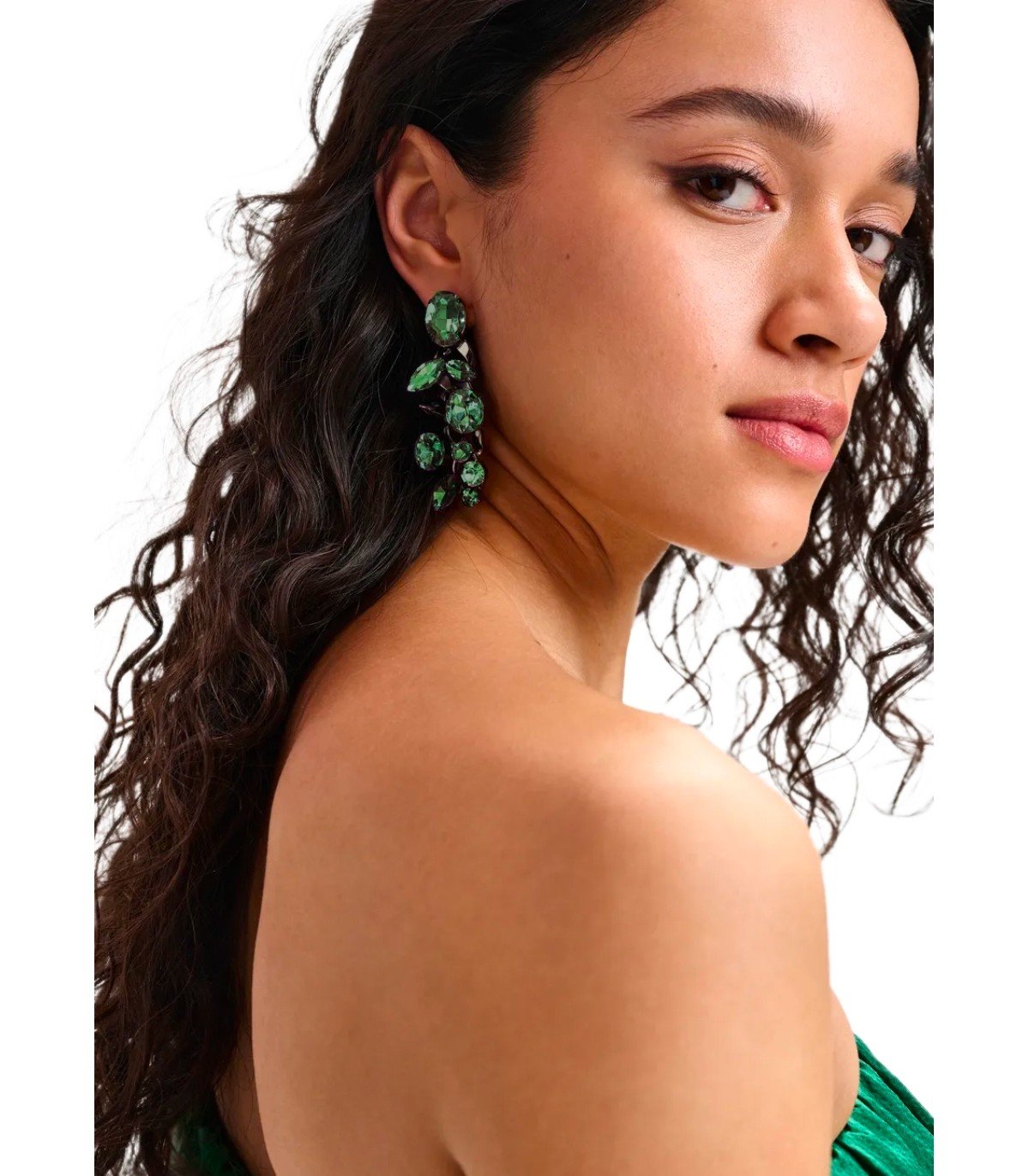 ESSENTIEL ANTWERP HALIAS GREEN EARRINGS