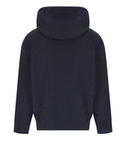 EMPORIO ARMANI NAVY BLUE MONOGRAM HOODIE