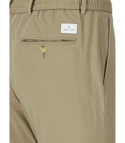MANUEL RITZ BEIGE COTTON REGULAR FIT PANTS