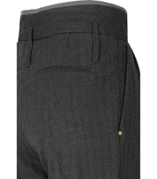 WHITE SAND DARK GREY HIGH WAISTED PANTS