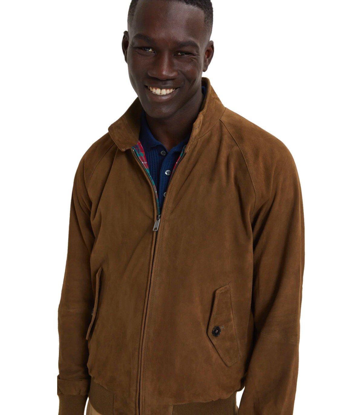 BARACUTA G9 SUÈDE DARK OLIVE BOMBER JACKET