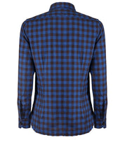 GMF 695 BLEU BROWN CHECKERED SHIRT