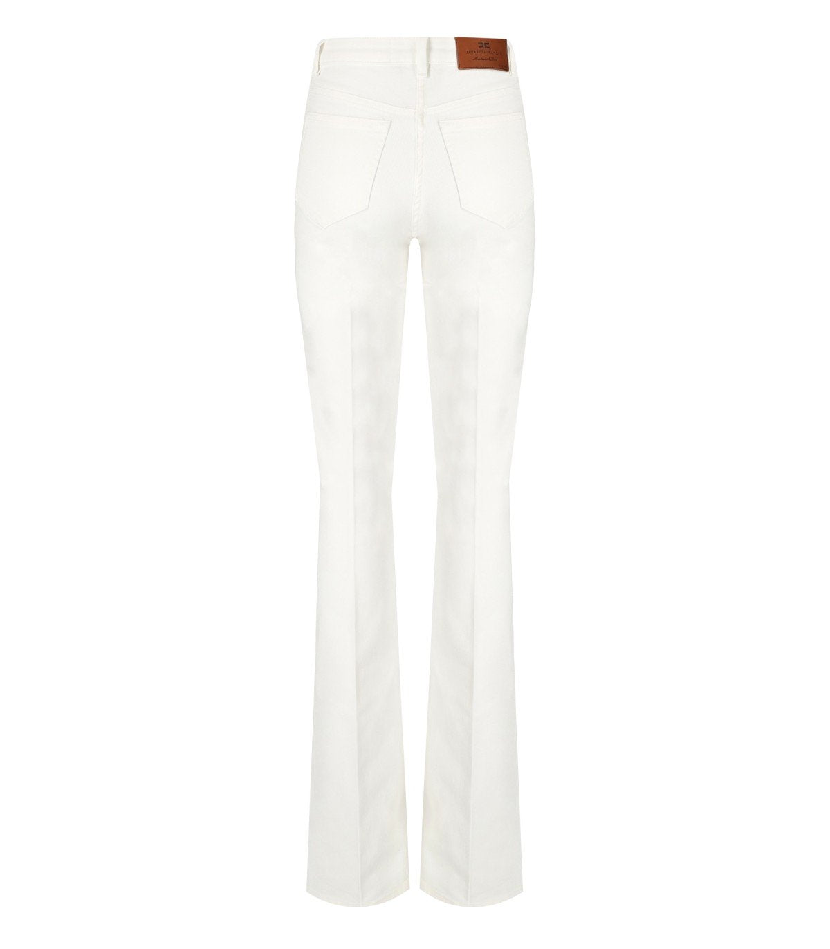 ELISABETTA FRANCHI IVORY COTTON JEANS