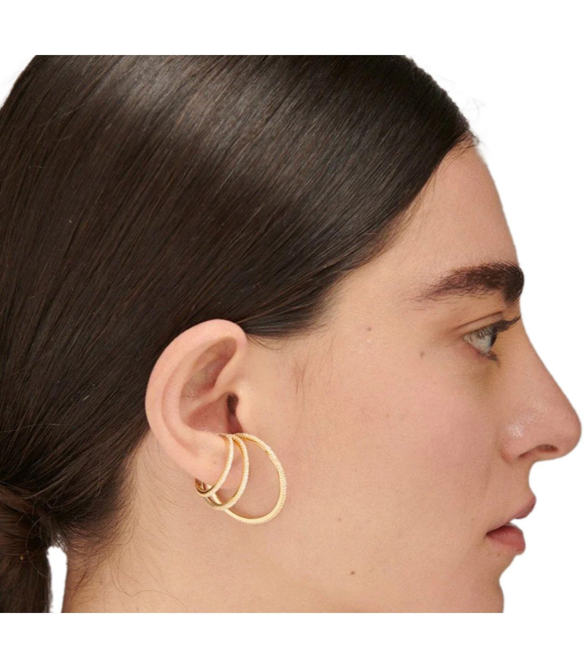 FEDERICA TOSI JADE GOLD EAR CUFF EARRING