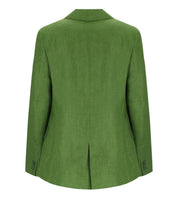 MAX MARA WEEKEND NALUT GREEN SINGLE-BREASTED BLAZER