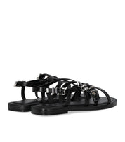 MICHAEL KORS DARRINGTON BLACK FLAT SANDAL