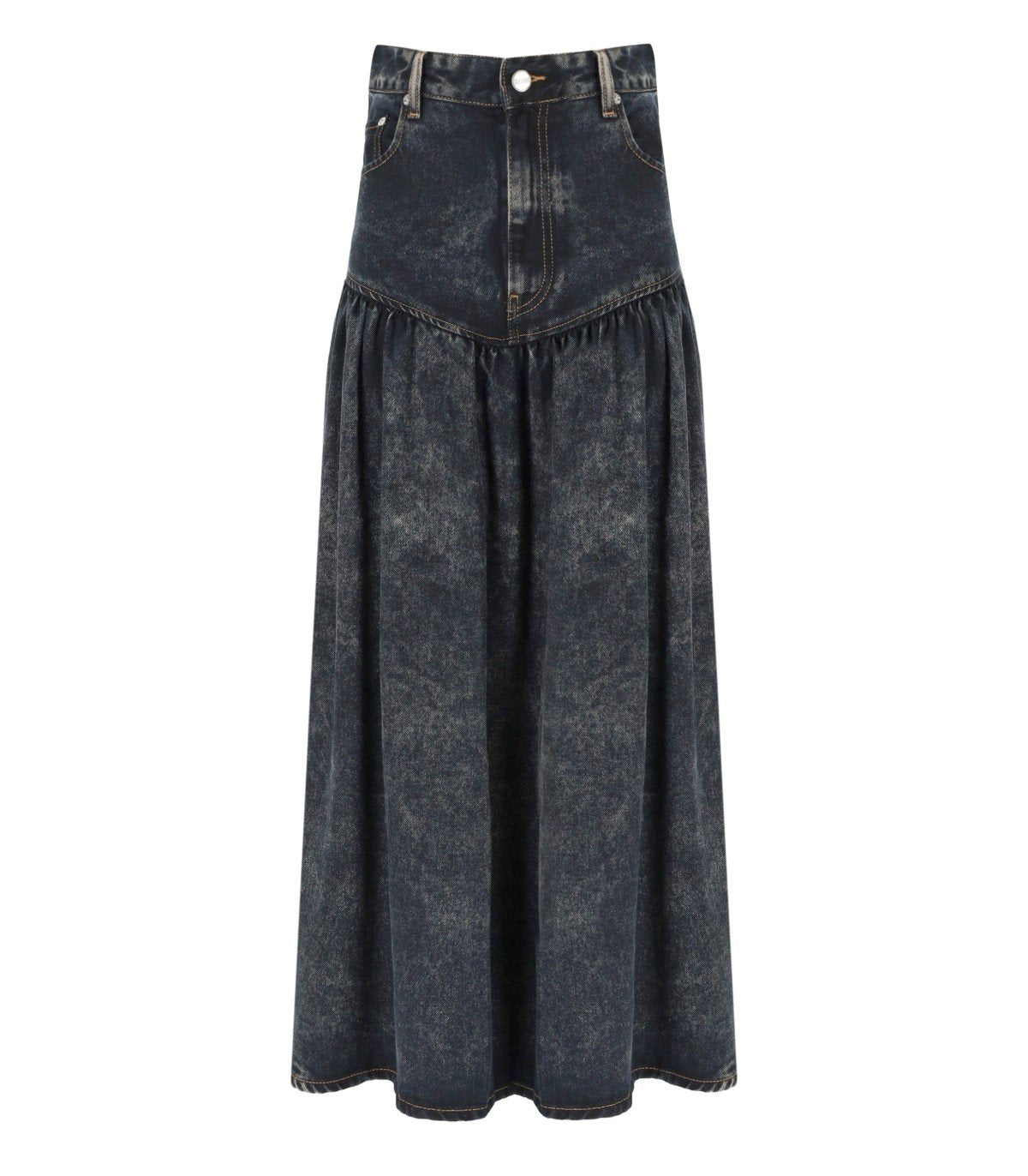GANNI BLACK WASHED DENIM SKIRT – FerrarisBoutique
