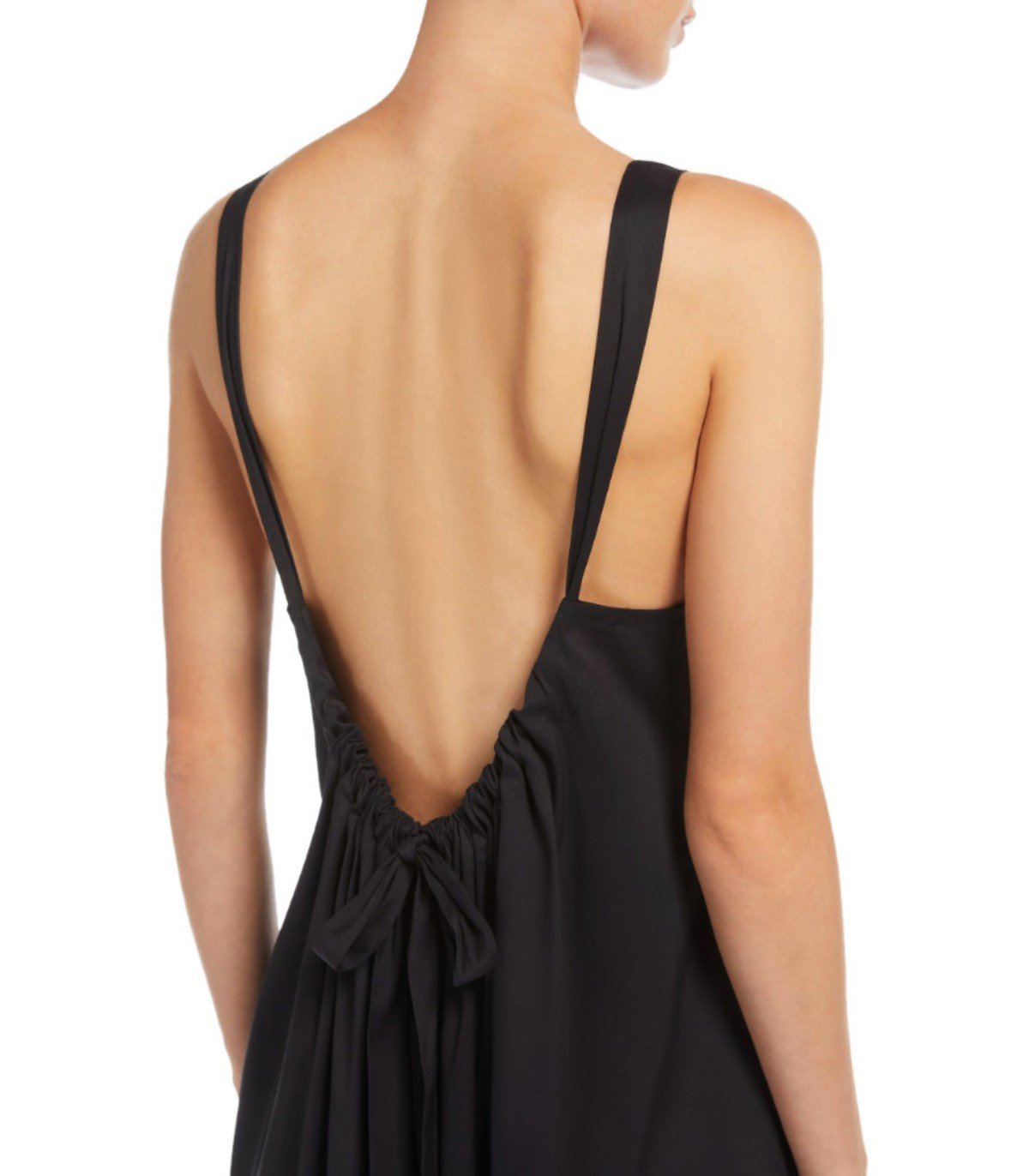 MAX MARA BEACHWEAR ROMEA BLACK LONG DRESS