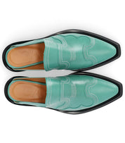 GANNI WESTERN GREEN MULE