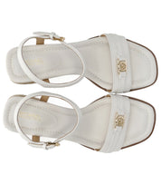 MICHAEL KORS MANDY WHITE HEELED SANDAL