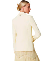 BLAZER MONOPETTO IN CREPE VANIGLIA TWINSET