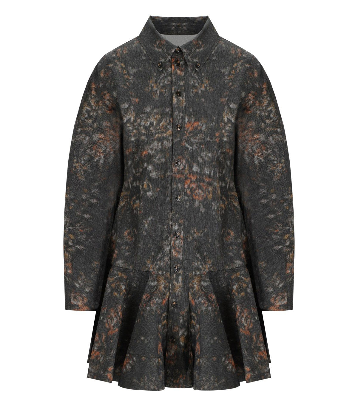 ganni long sleeve floral dress Ganni Multi-print Silk Dress