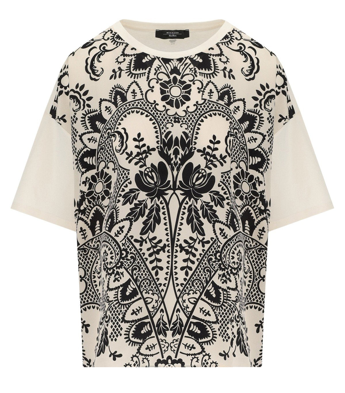 【Weekend MaxMara】Pampa グラフィックプリント 半袖Tシャツ MAX MARA WEEKEND PAMPAS IVORY T-SHIRT – FerrarisBoutique
